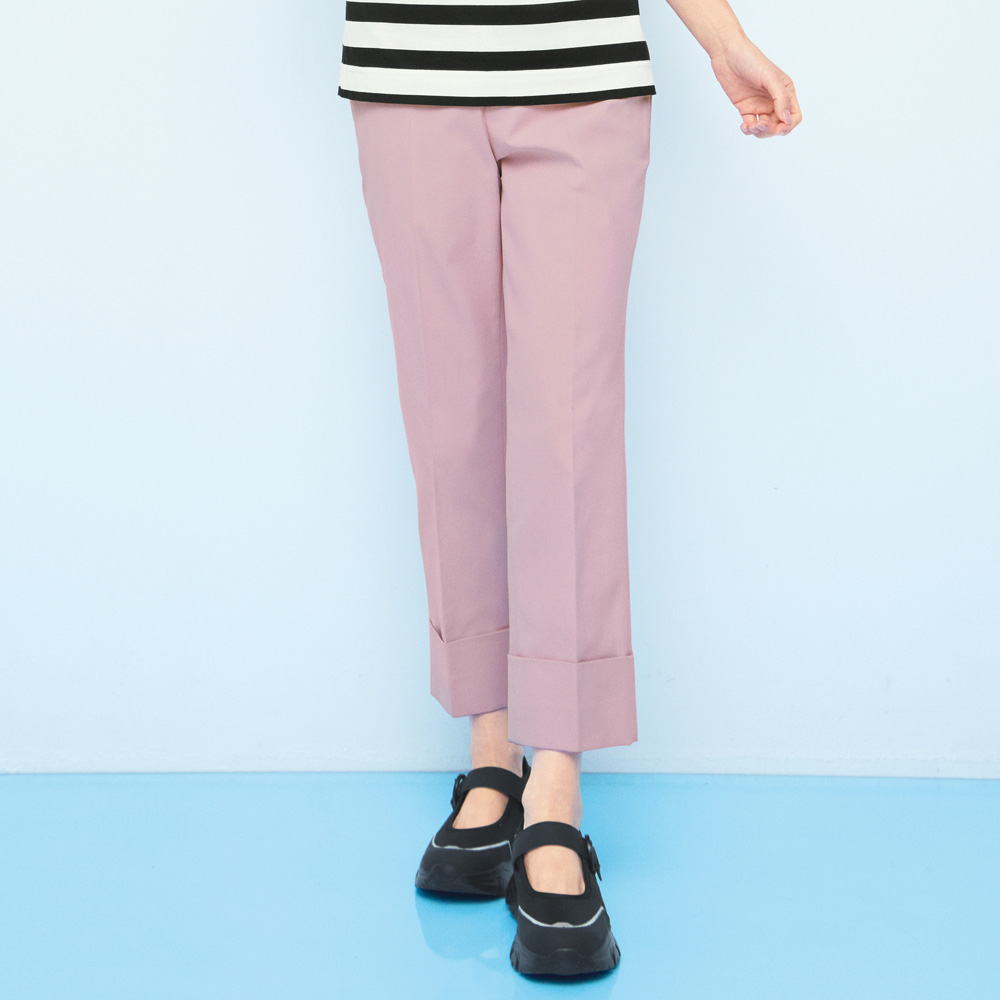 ≪股下丈55cm≫ 防汚加工 裾ダブル クロップドパンツ 機能性ウェア インナー 雑貨 176201