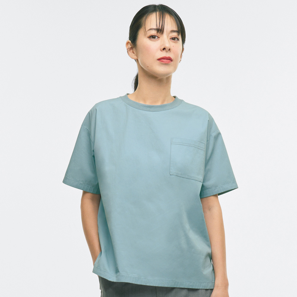 ATSURO TAYAMA/アツロウ タヤマ 接触冷感 ポケットデザイン ストレッチTブラウス 機能性ウェア インナー 雑貨 178301