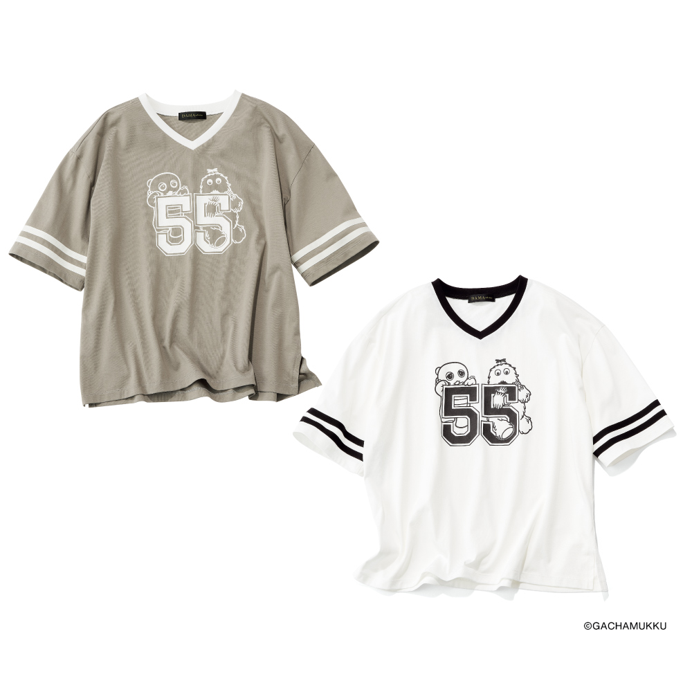 ガチャピン・ムック ナンバーＴシャツ プルオーバー シャツ ブラウス 180701