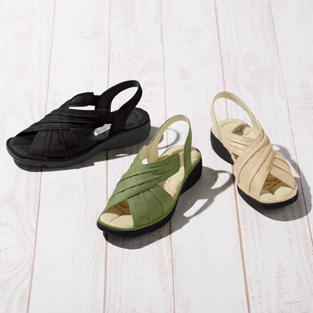 あとりえokada 4e軽量ドレープサンダル 通販 ディノス