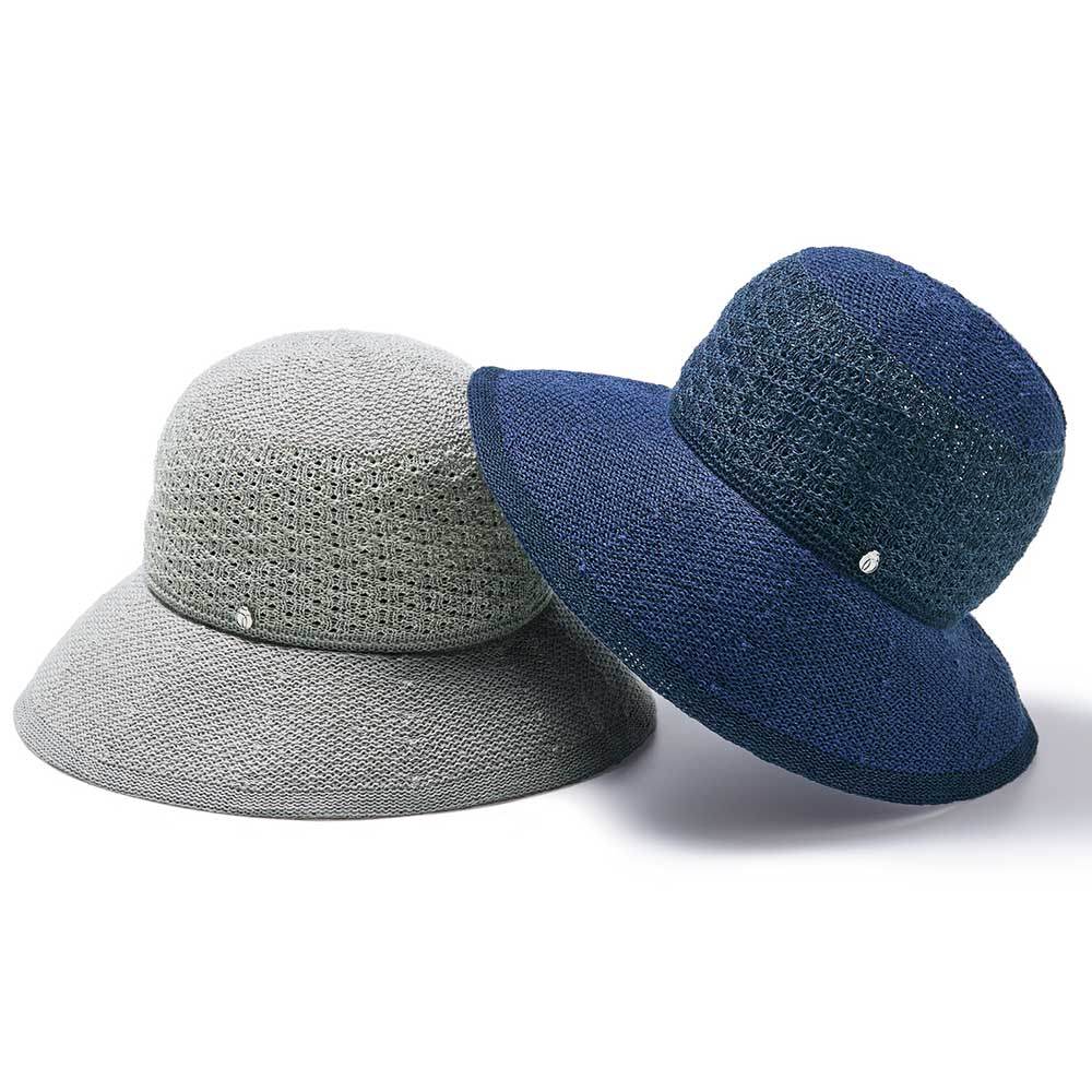 Les Belles Modes/ベル･モード コットン混レースの遮光クローシュ ニット帽 キャスケット M85403