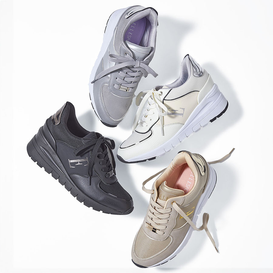 ELLE SPORT/エルスポーツ 防水厚底ウェッジスニーカー コンフォートパンプス シューズ スニーカー コンフォートシューズ M85802