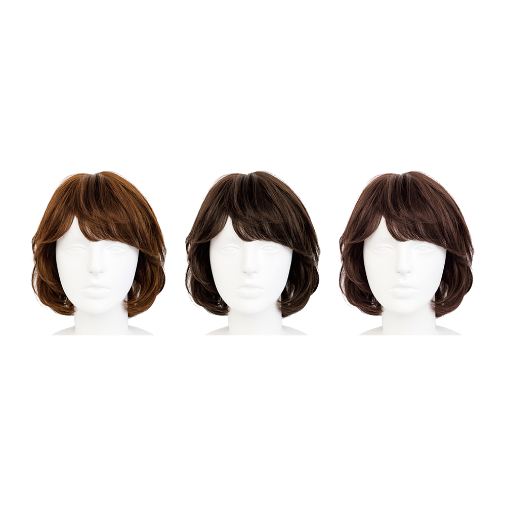 ディノス！！ダークブラウン ボブウィッグ 人毛100%