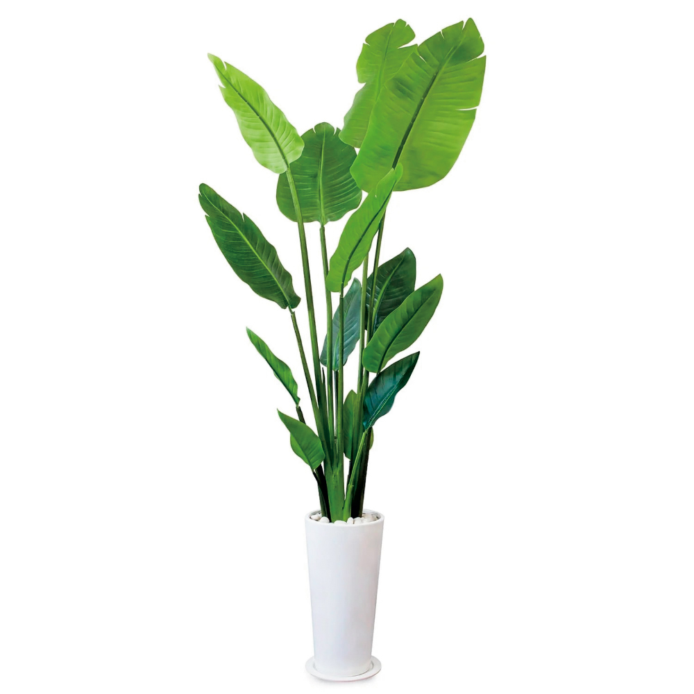 ストレリチアスリムプランター 鉢付きフェイクグリーン フェイク インテリアグリーン 人工観葉植物 造花 551005