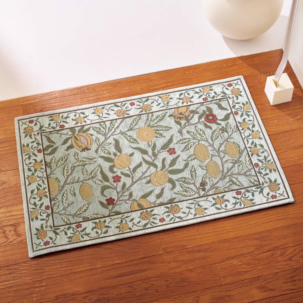 ≪約45×75cm≫ モリスデザインスタジオ ゴブラン織マット〈フルーツ〉 玄関マット カーペット ラグ マット 552804