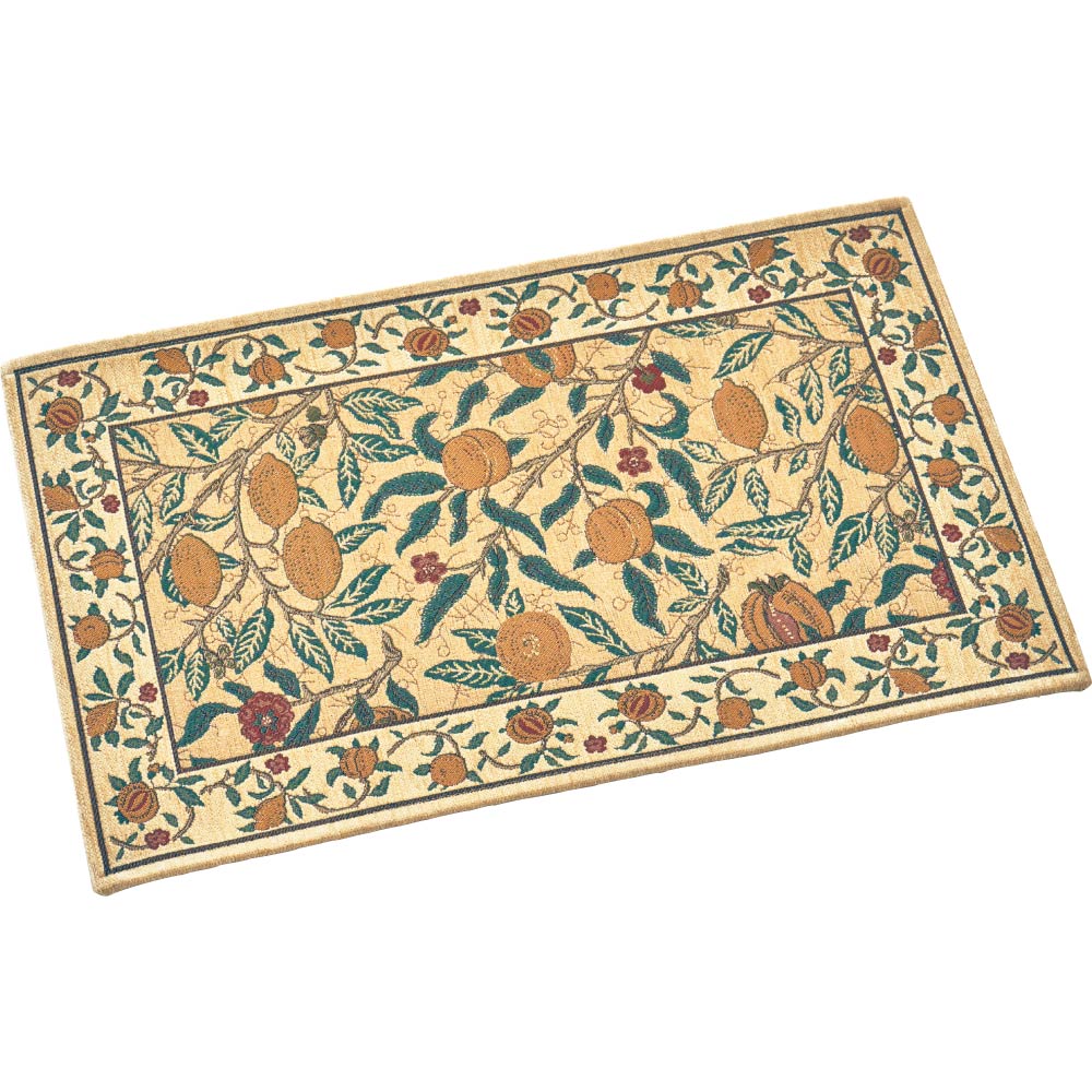 ≪約45×75cm≫ モリスデザインスタジオ ゴブラン織マット〈フルーツ〉 玄関マット カーペット ラグ マット 552804