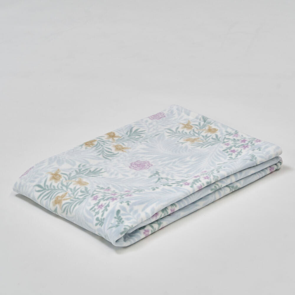 モリスギャラリー綿毛布(毛羽部分) 〈ラークスパー〉 掛け毛布 ブランケット 毛布 553052