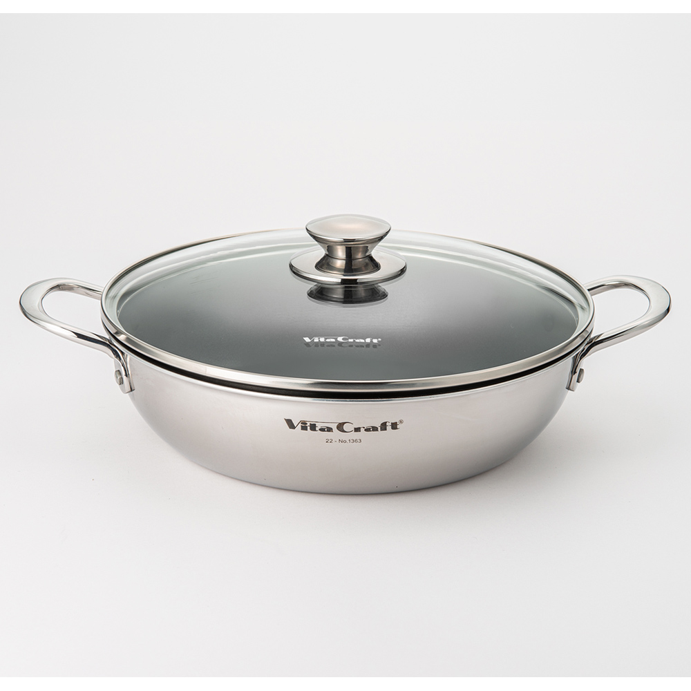 ビタクラフトテーブルパン(ガラスふた付き)【径26cm】 両手鍋 鍋 フライパン 551403