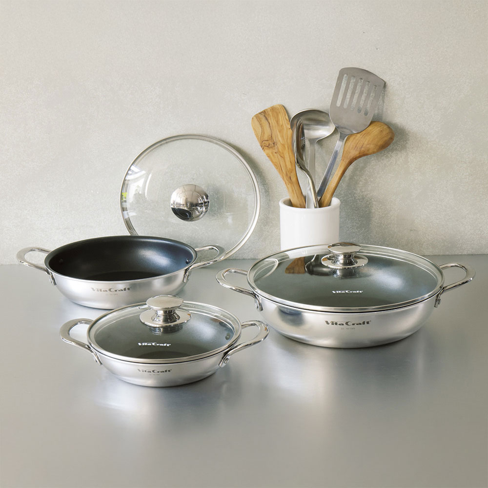 ビタクラフトテーブルパン(ガラスふた付き)【お得なディノス特別3点セット】 両手鍋 鍋 フライパン 551404