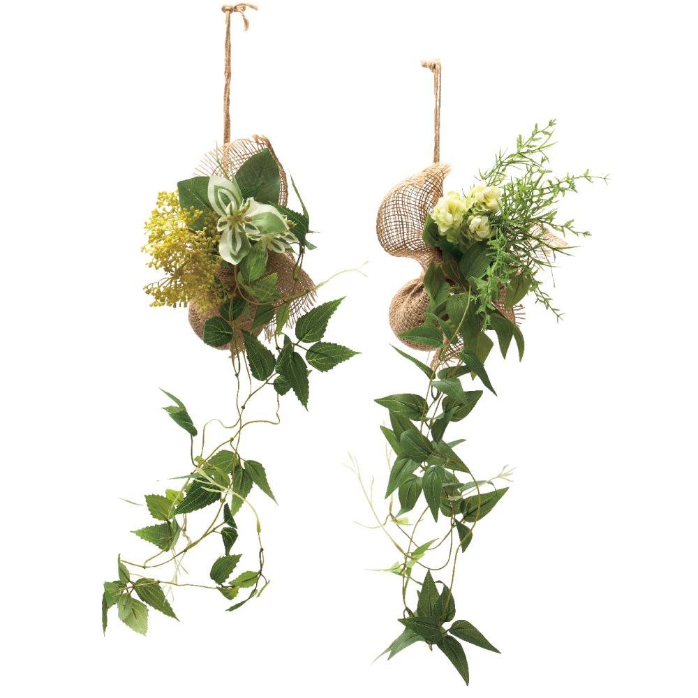 消臭ハンギンググリーン2個セット フェイクグリーン フェイク インテリアグリーン 人工観葉植物 造花 552704