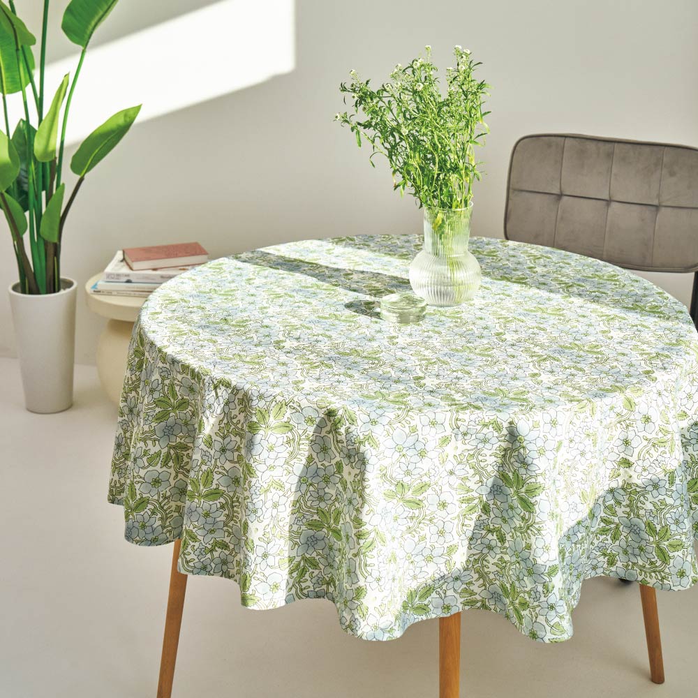 はっ水加工テーブルクロス ブルーベル【円形 径150cm】 テーブルクロス ランチョンマット 552904