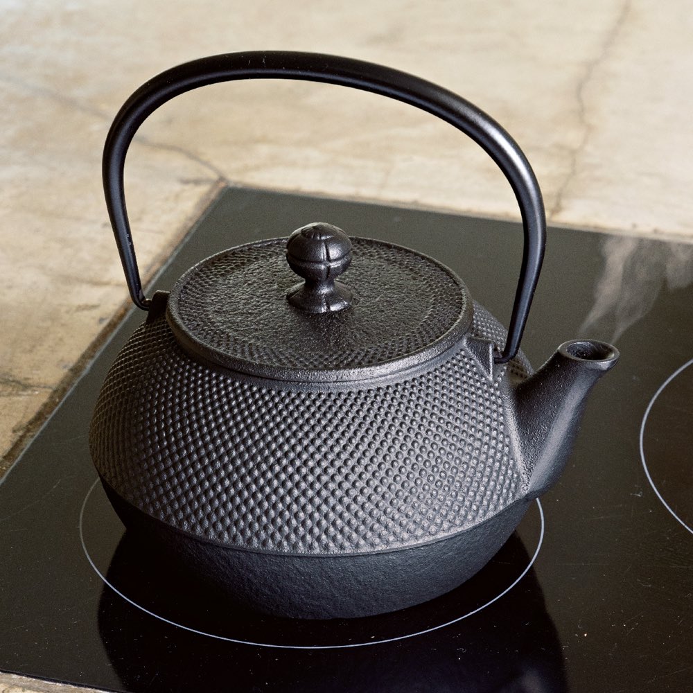 未使用品　岩手県南部鉄器　鋳鉄製の黒い鉄瓶 webby_4940210117203