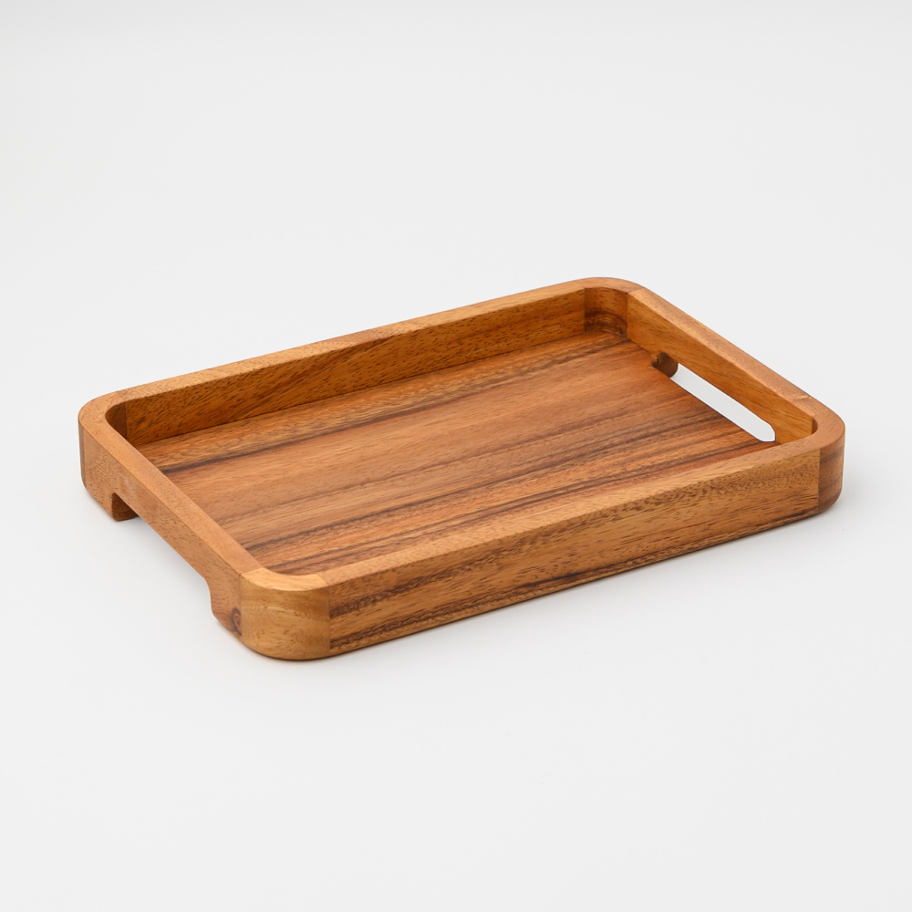 CHABATREE(チャバツリー) ハンドル付き サービングトレー 幅30cm お盆 トレイ 食器 カトラリー グラス 600101