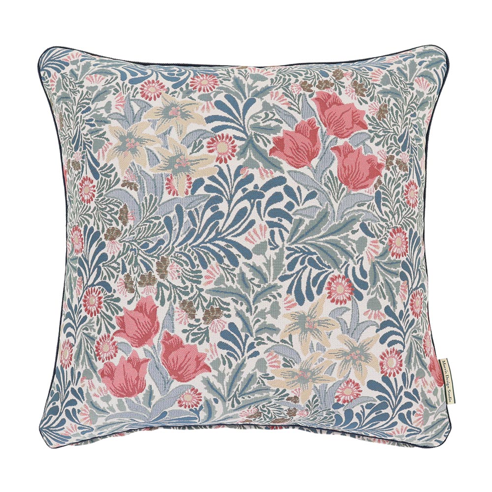 モリスデザインスタジオ ジャカード織クッションカバー〈バウアー〉 約45×45cm カバー類 602401