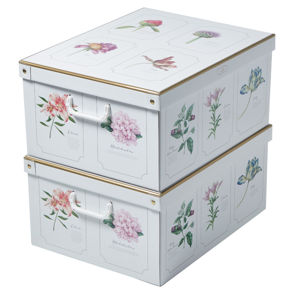 ≪大 同色2個組≫ イタリア製収納ボックス 収納ボックス 小物収納 フリーボックス 602418