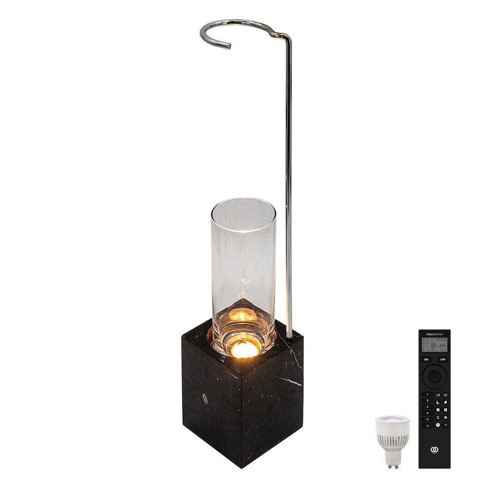 ルミナストーン フロアランプ フラワーベースランプ 調光・調色リモコン付き 照明器具 ライト 時計 602501