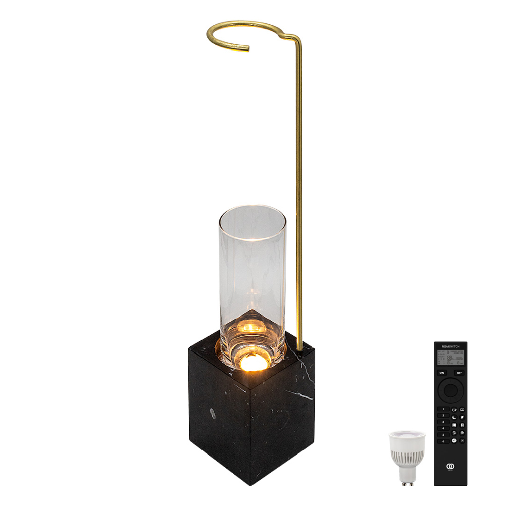 ルミナストーン フロアランプ フラワーベースランプ 調光・調色リモコン付き 照明器具 ライト 時計 602501