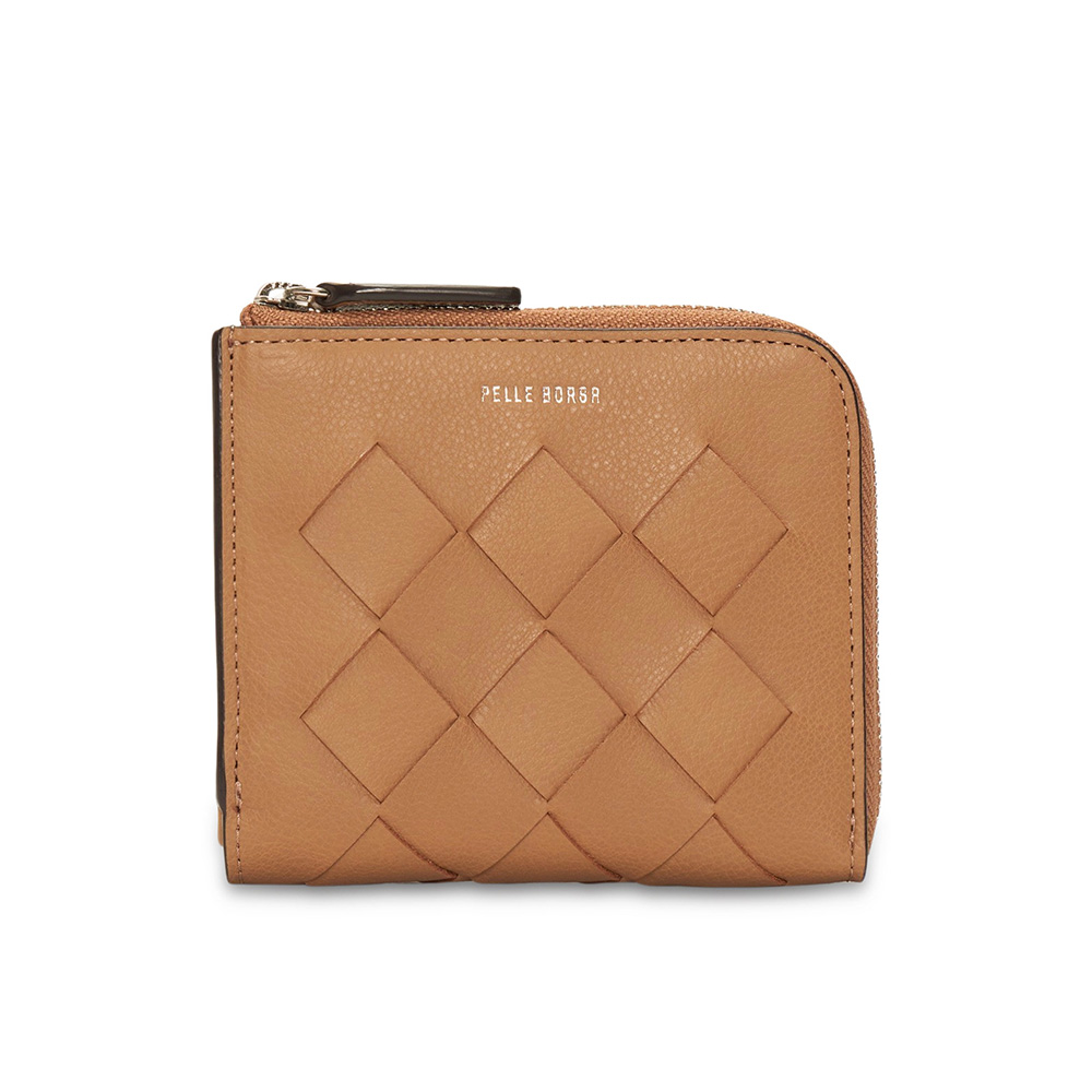 PELLE BORSA/ペレボルサ〈クロノウィーブ〉 メッシュL字ファスナー コンパクト財布 折り財布 財布 ケース ポーチ 603107