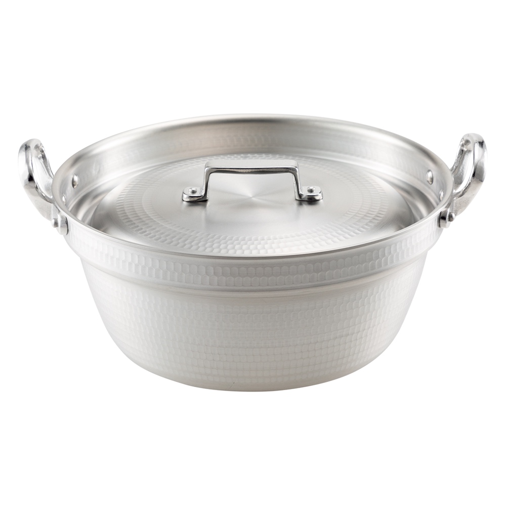 ≪内径30cm≫ 厚板打出し 段付きアルミ鍋 両手鍋 鍋 フライパン 603503