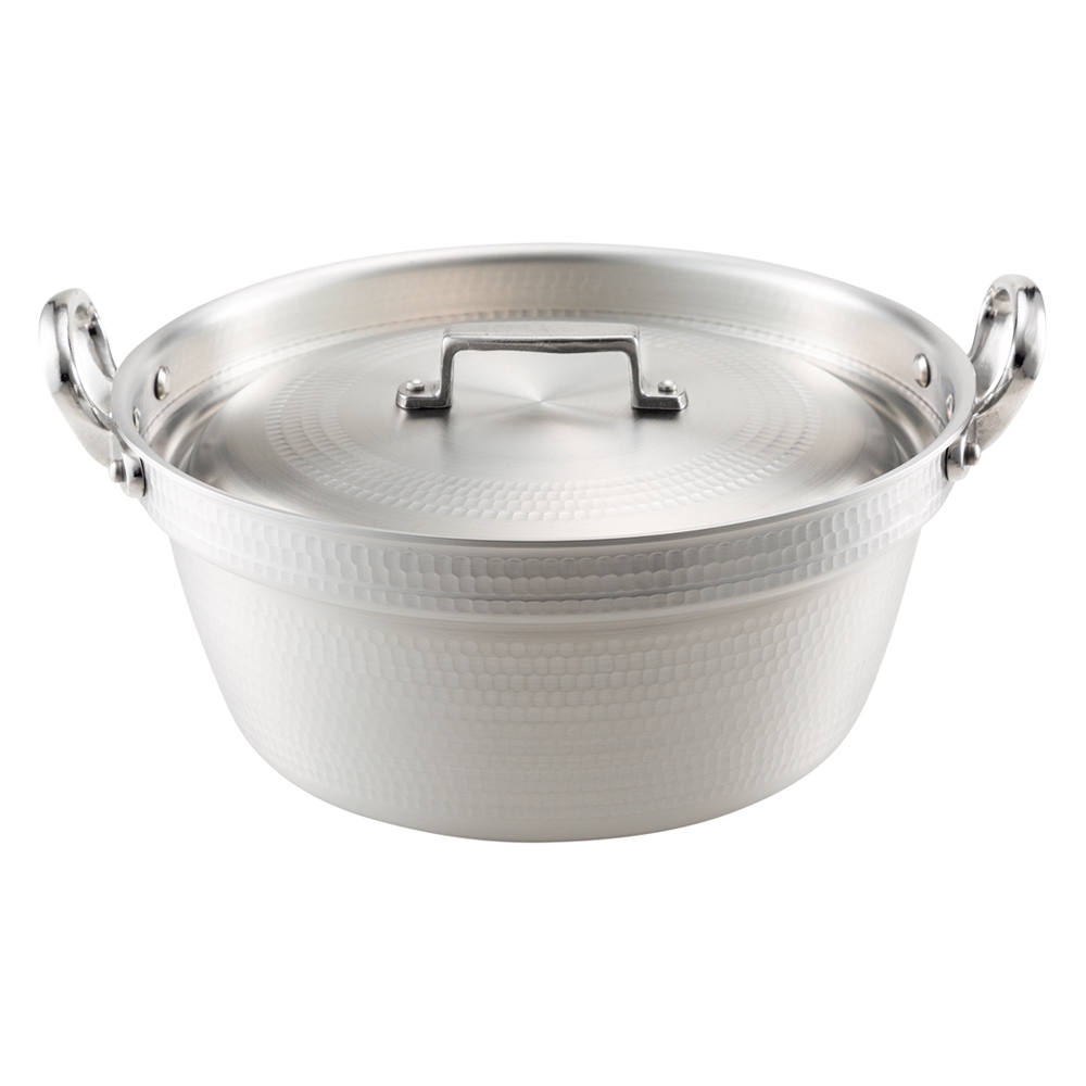 ≪内径33cm≫ 厚板打出し 段付きアルミ鍋 両手鍋 鍋 フライパン 603504