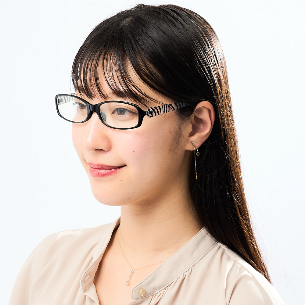 フィルストン UV&ブルーライトカット リーディンググラス(男女兼用) スクエア型 柄入り ファッション雑貨 603805