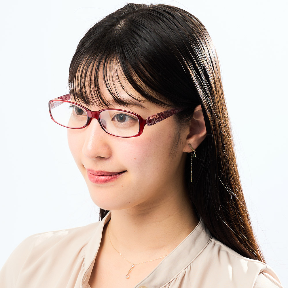 フィルストン UV&ブルーライトカット リーディンググラス(男女兼用) スクエア型 柄入り ファッション雑貨 603805