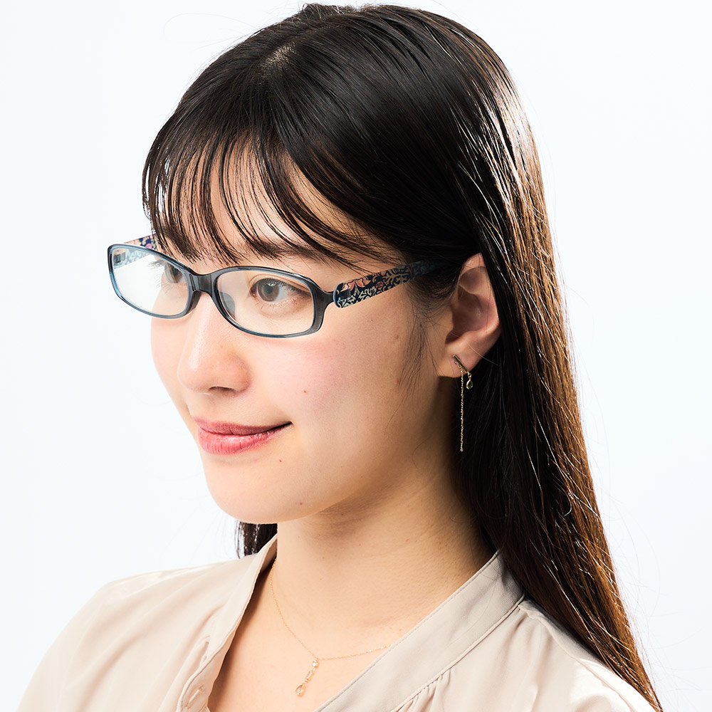 フィルストン UV&ブルーライトカット リーディンググラス(男女兼用) スクエア型 柄入り ファッション雑貨 603805