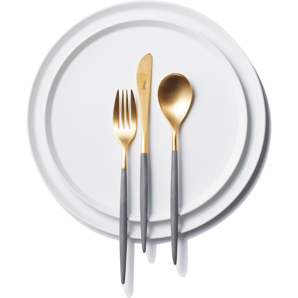 Cutipol MIO/クチポールミオ グレー・ゴールド3本セット カトラリー 箸 食器 グラス 600210