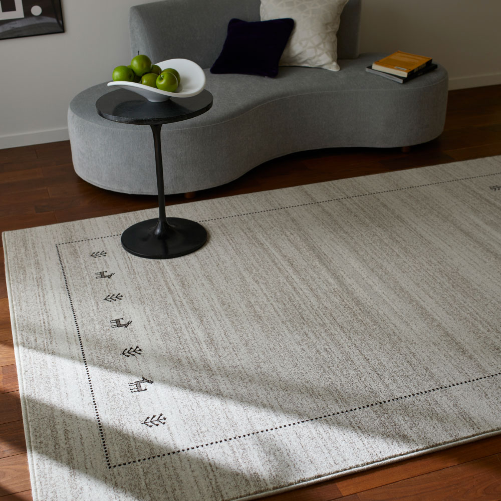 ≪約100×140cm≫ 無染色ウールラグ ムルン 防音カーペット 防音マット カーペット ラグ マット 600810