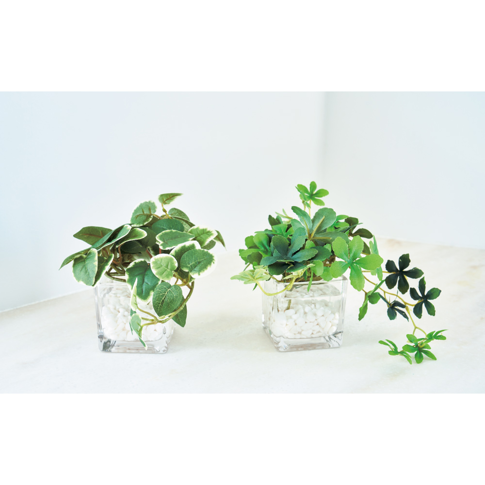 ミニグリーン2個セット フェイク インテリアグリーン 人工観葉植物 造花 601705