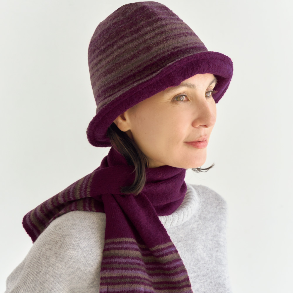 ベル・モード リバーシブル クローシュ＆プチマフラーセット マフラー スヌード ストール スカーフ 602902