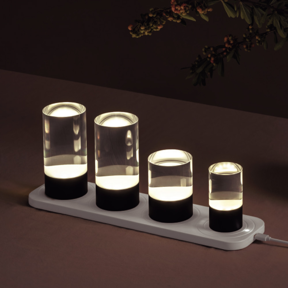 ウユニライティング 充電ベース ミディアム （約幅34.5奥行9高さ1.2cm） 照明器具 ライト 時計 700307
