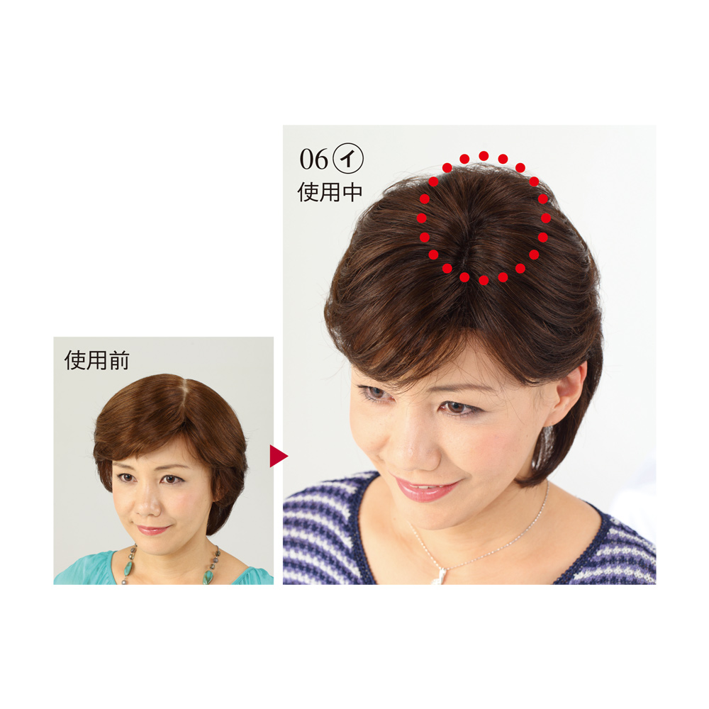 人毛100％ 簡単ヘアピース レギュラー ウィッグ ヘアケア BL0537