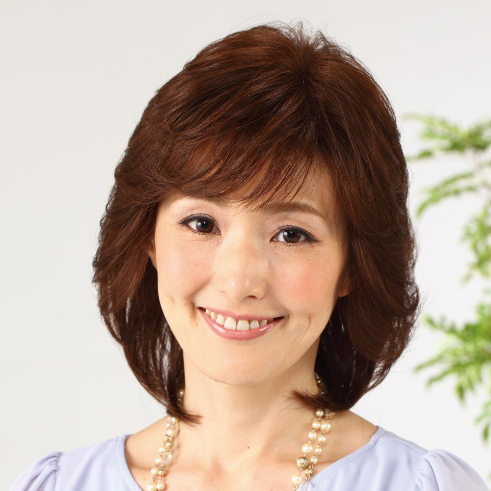 人毛100% 地肌付フルウィッグ セミロング 通販 - ディノス