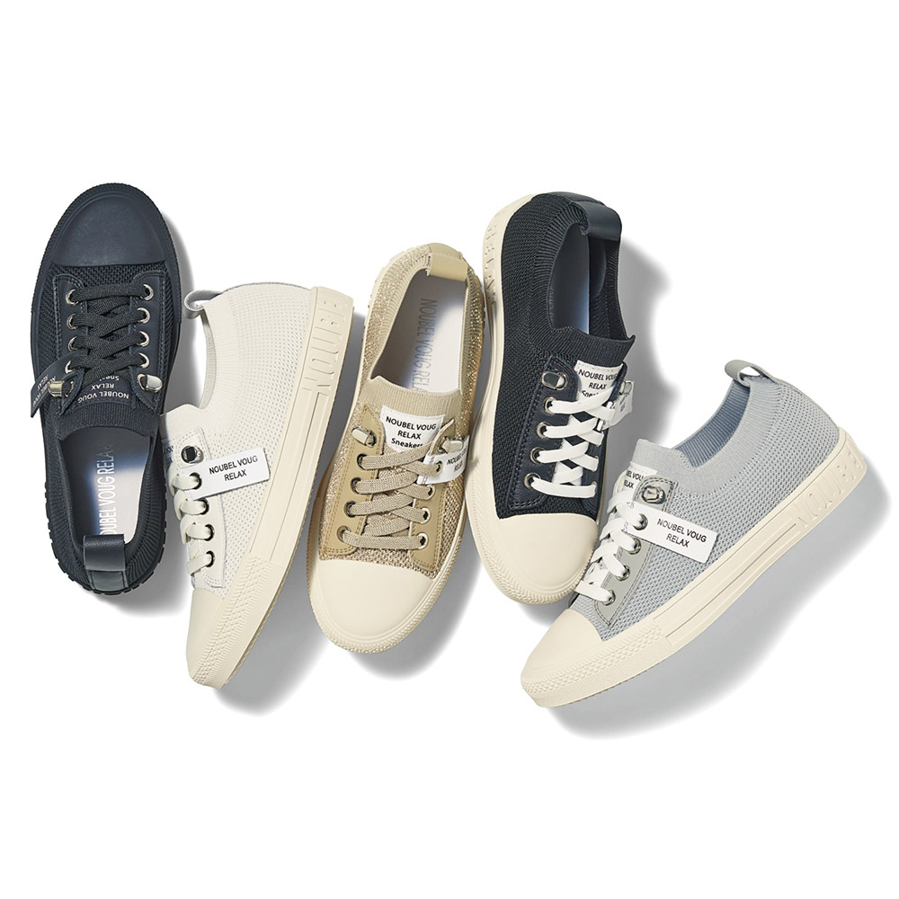 ヌーベルヴォーグ リラックス 総ゴムデザインスリッポンスニーカー コンフォートパンプス シューズ スニーカー コンフォートシューズ BL0454