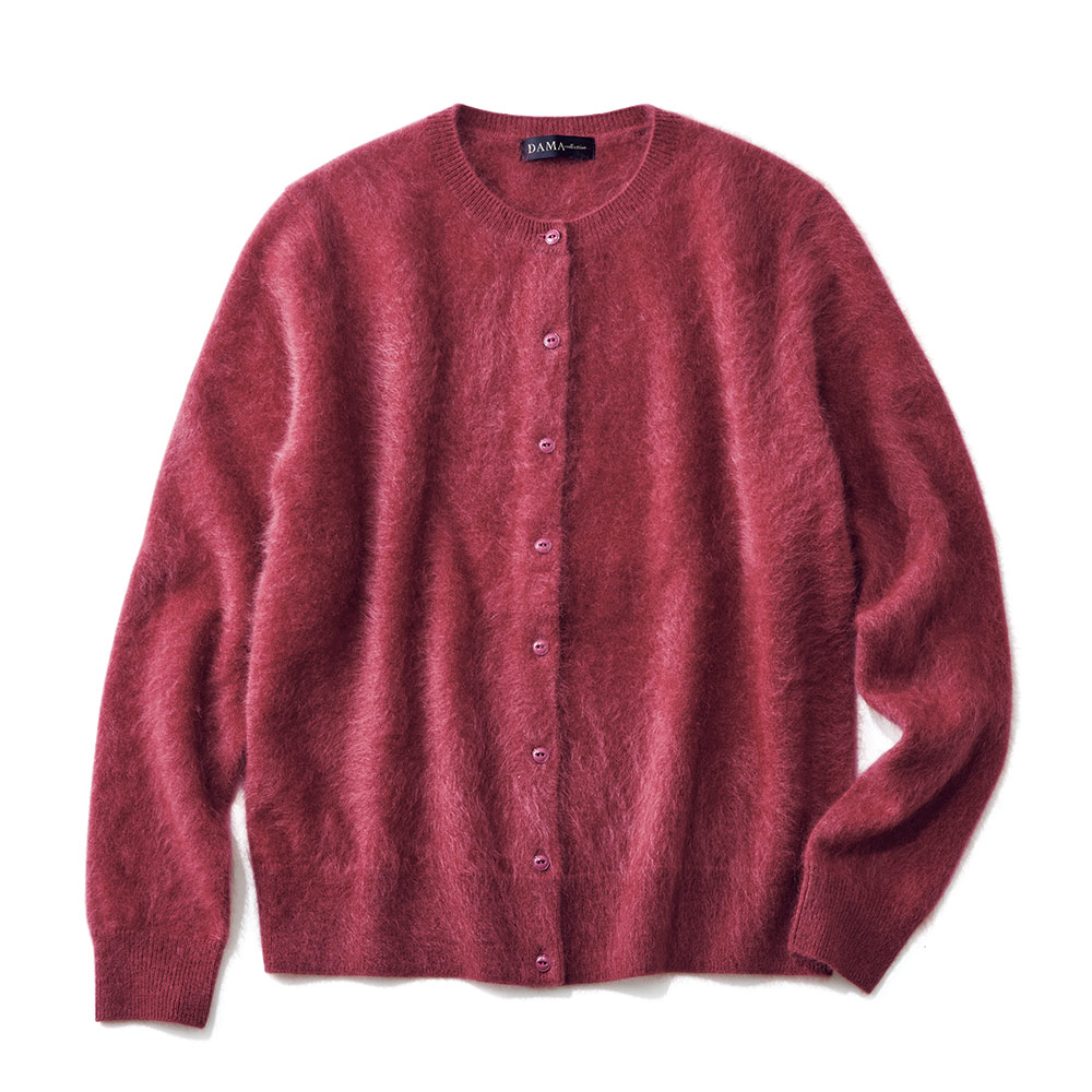 カーディガン ボレロ アンサンブル トップス クルーネック カシミヤ100% カシミヤニット カシミヤ カシミヤファー加工 カーディガン 168602