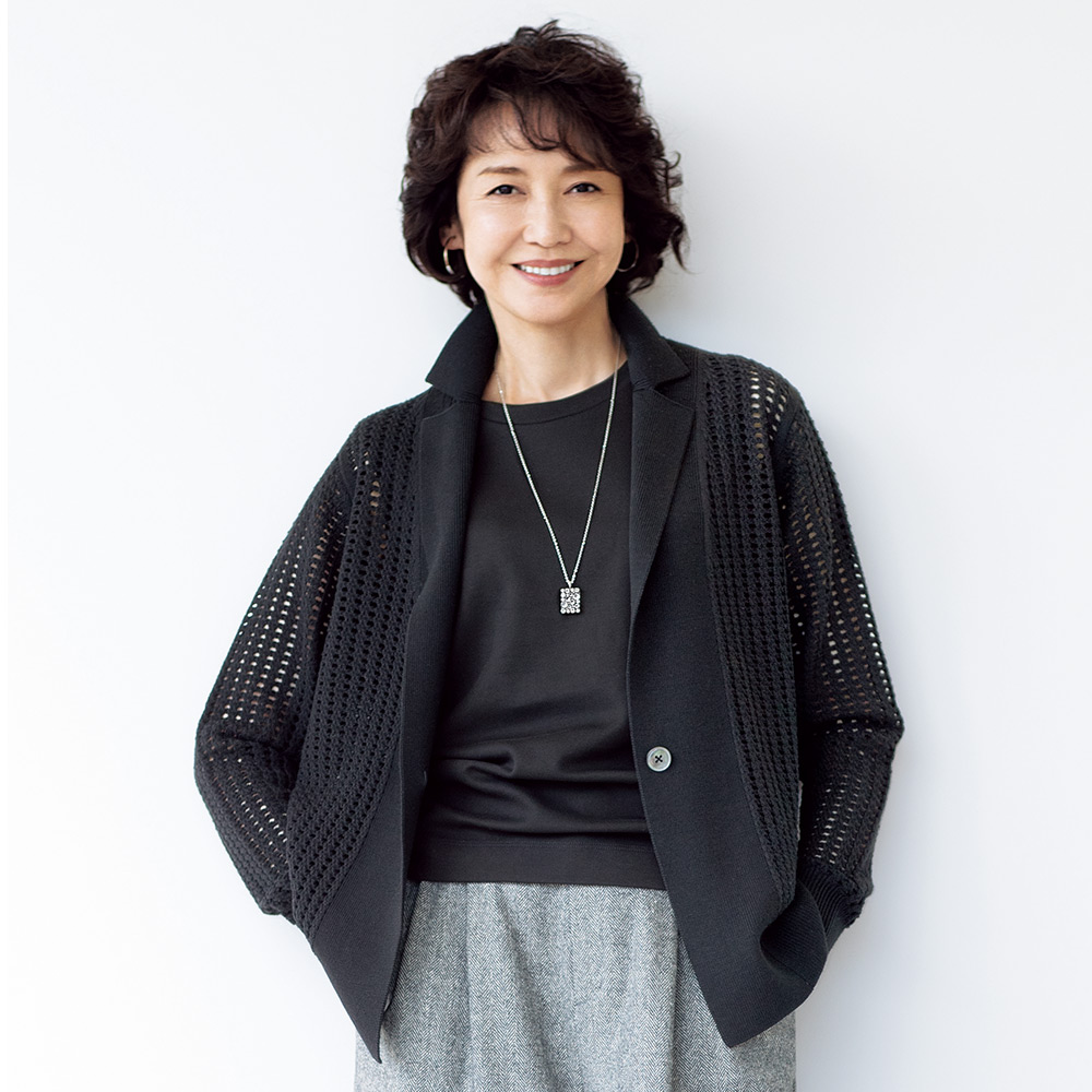 透かし柄ウールニットジャケット 通販 - ディノス