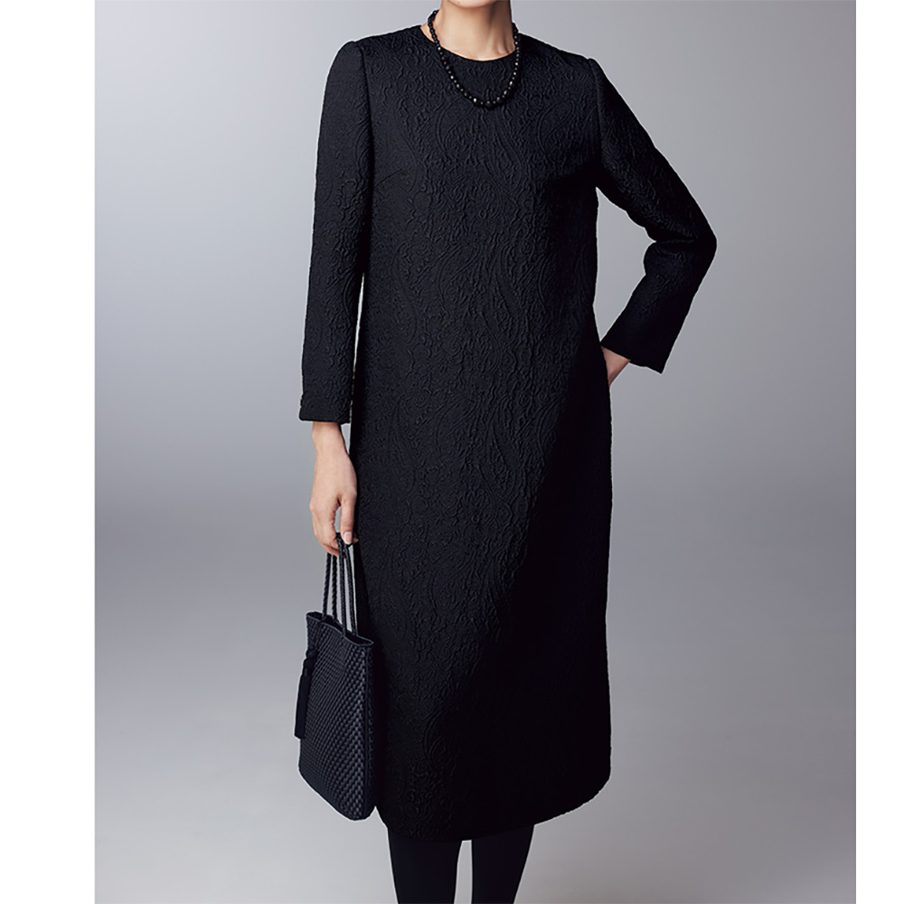 ウールandシルク パールワンピース ウールandシルク パールワンピース