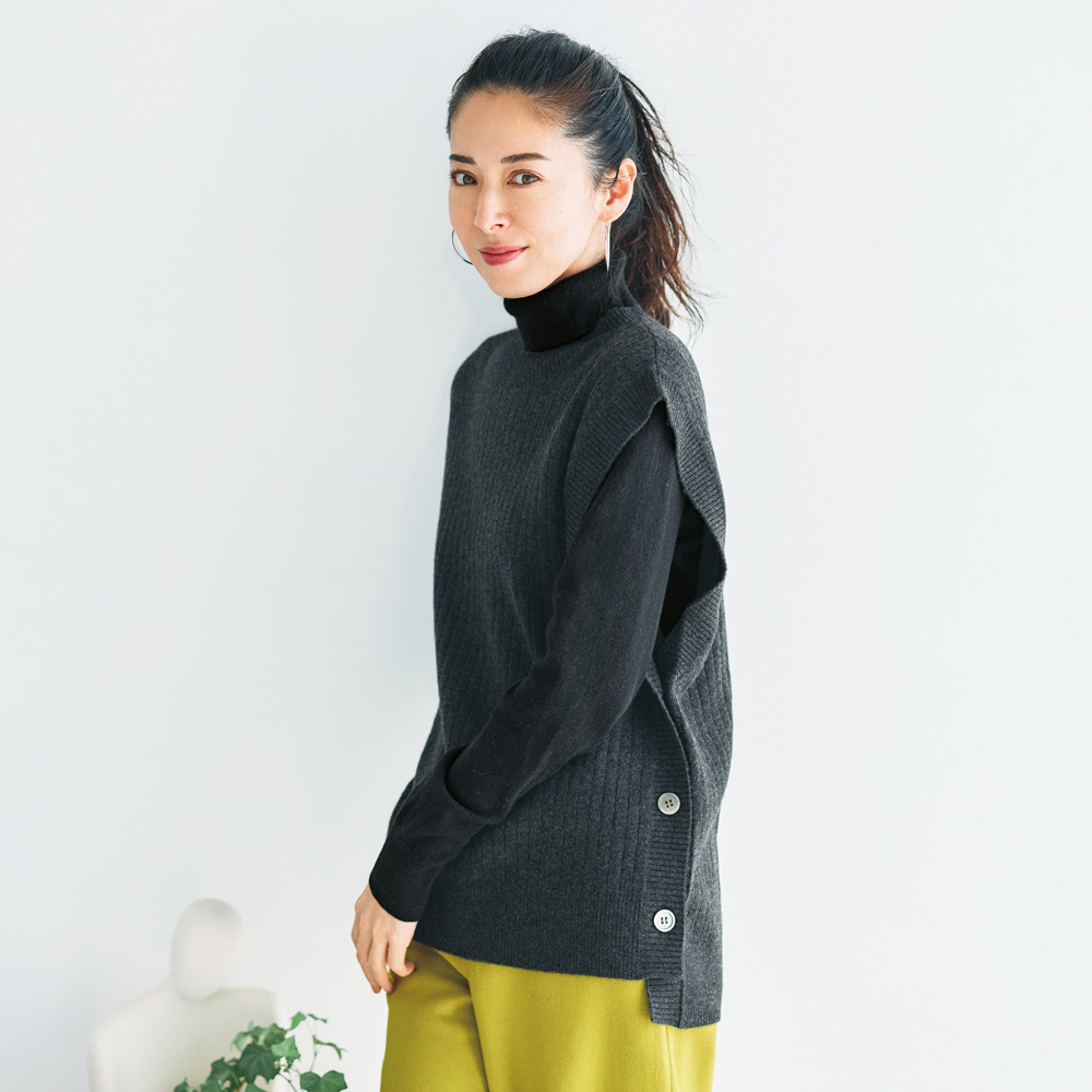 ダーマコレクション｜ダブルジップニットカーディガン　スパンコール　大きいサイズ