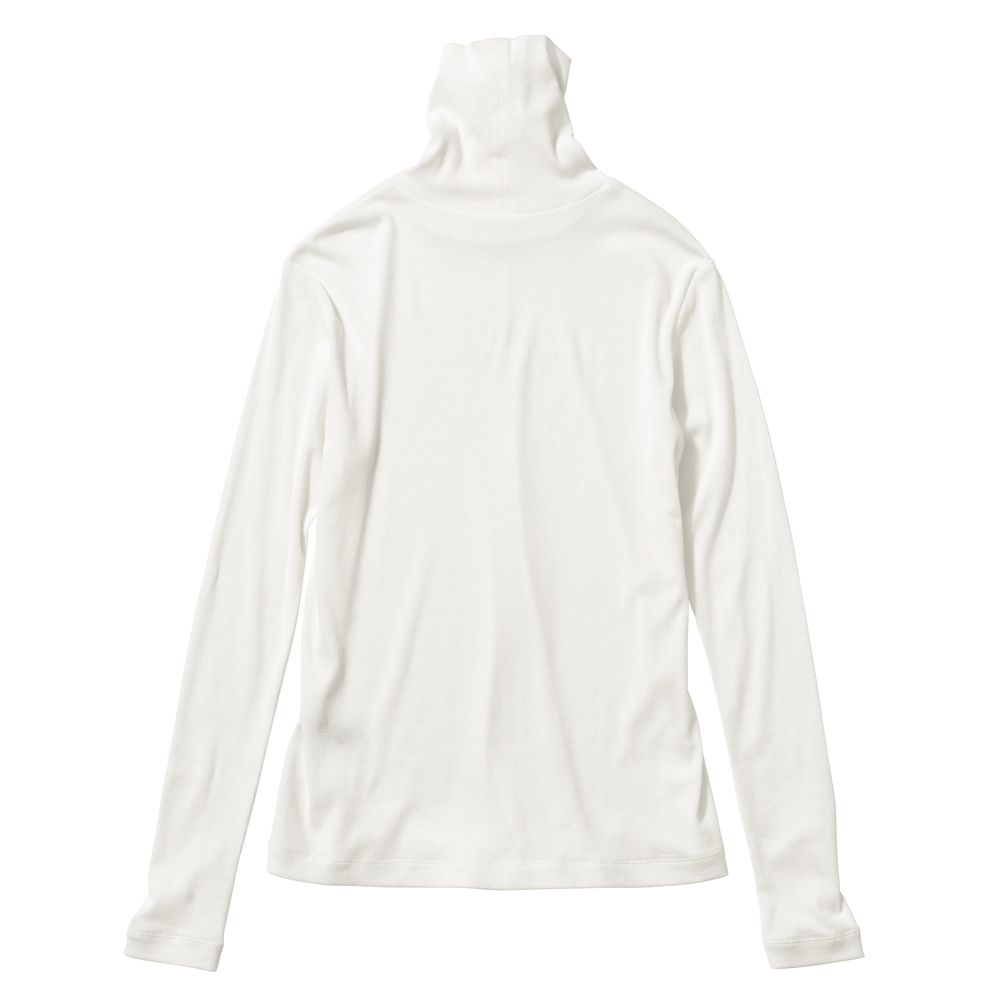 強撚コットン タートルネックプルオーバー プルオーバー シャツ ブラウス A21202