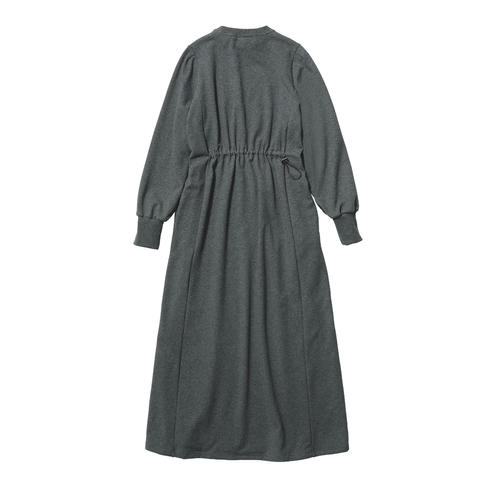 フロッキーナンバープリント スウェットロングワンピース マキシワンピース ロングワンピース ワンピース A21801