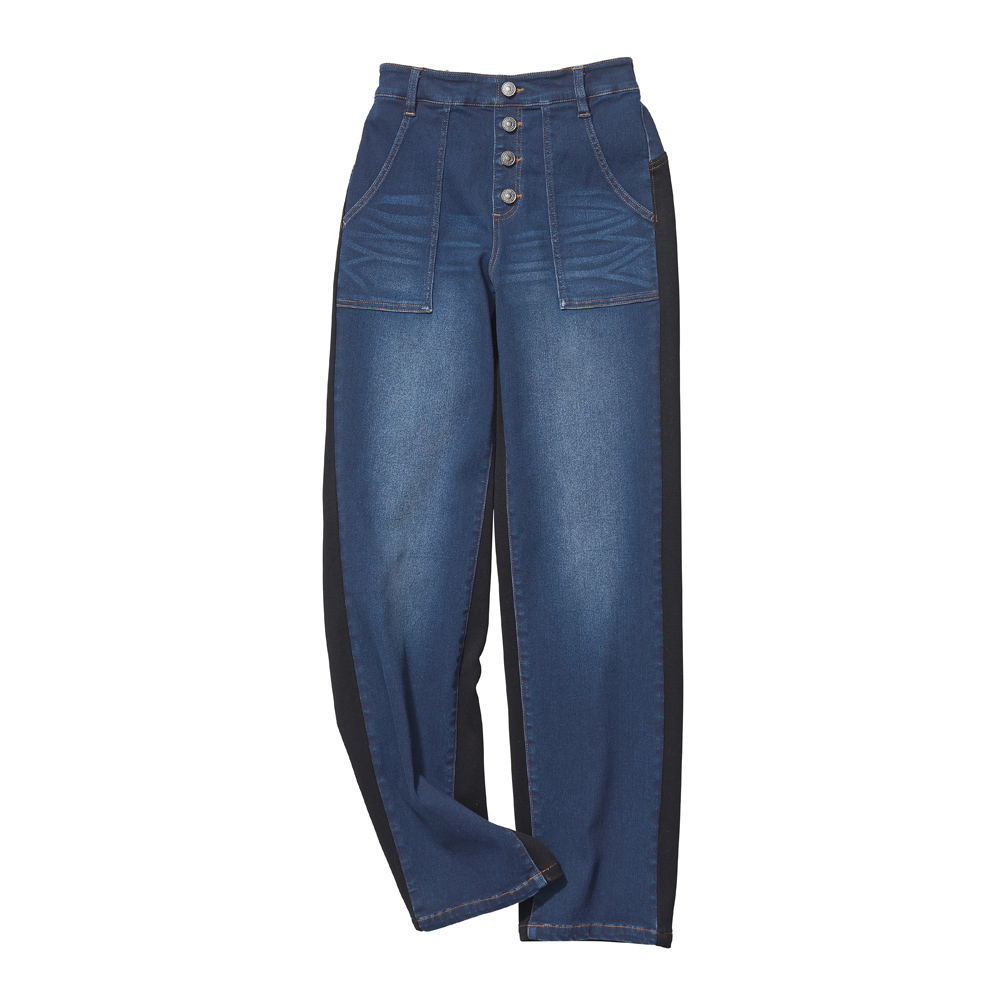 ジャージードッキング デニムパンツ ジーンズ デニムパンツ パンツ A21902