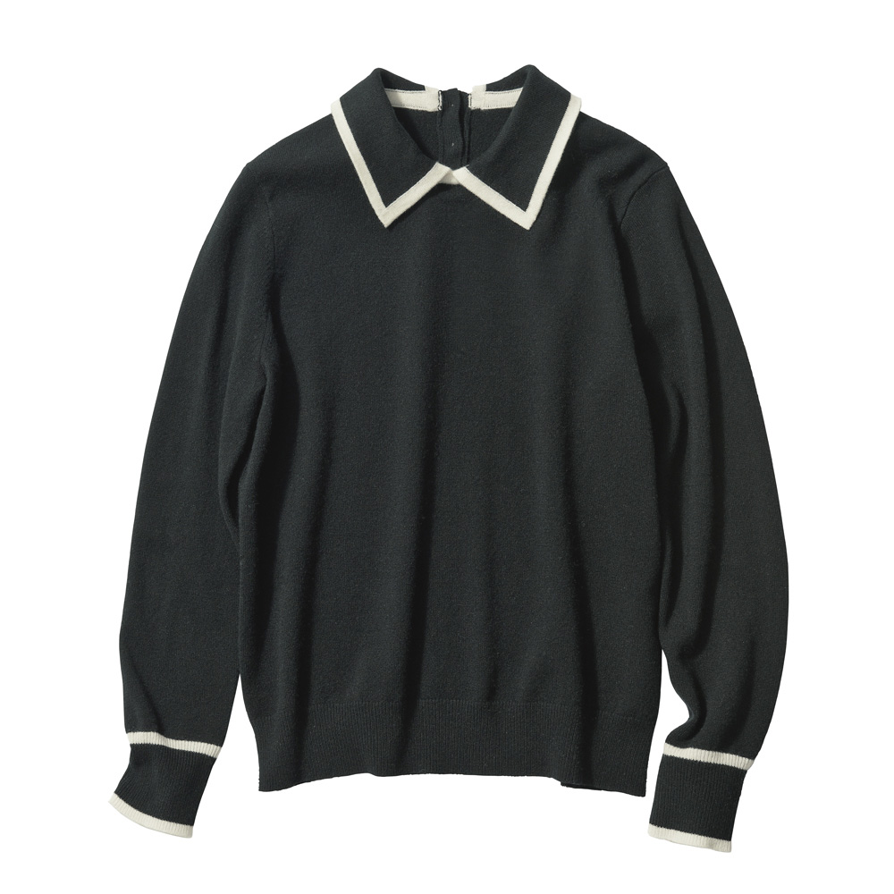 カシミヤニット 襟付き プルオーバー ニットセーター ニット セーター A27701