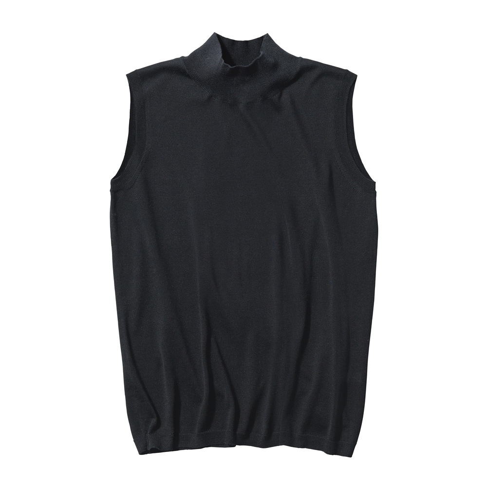 シルクニット ハイネック ノースリーブ プルオーバー ニットセーター ニット セーター A29201