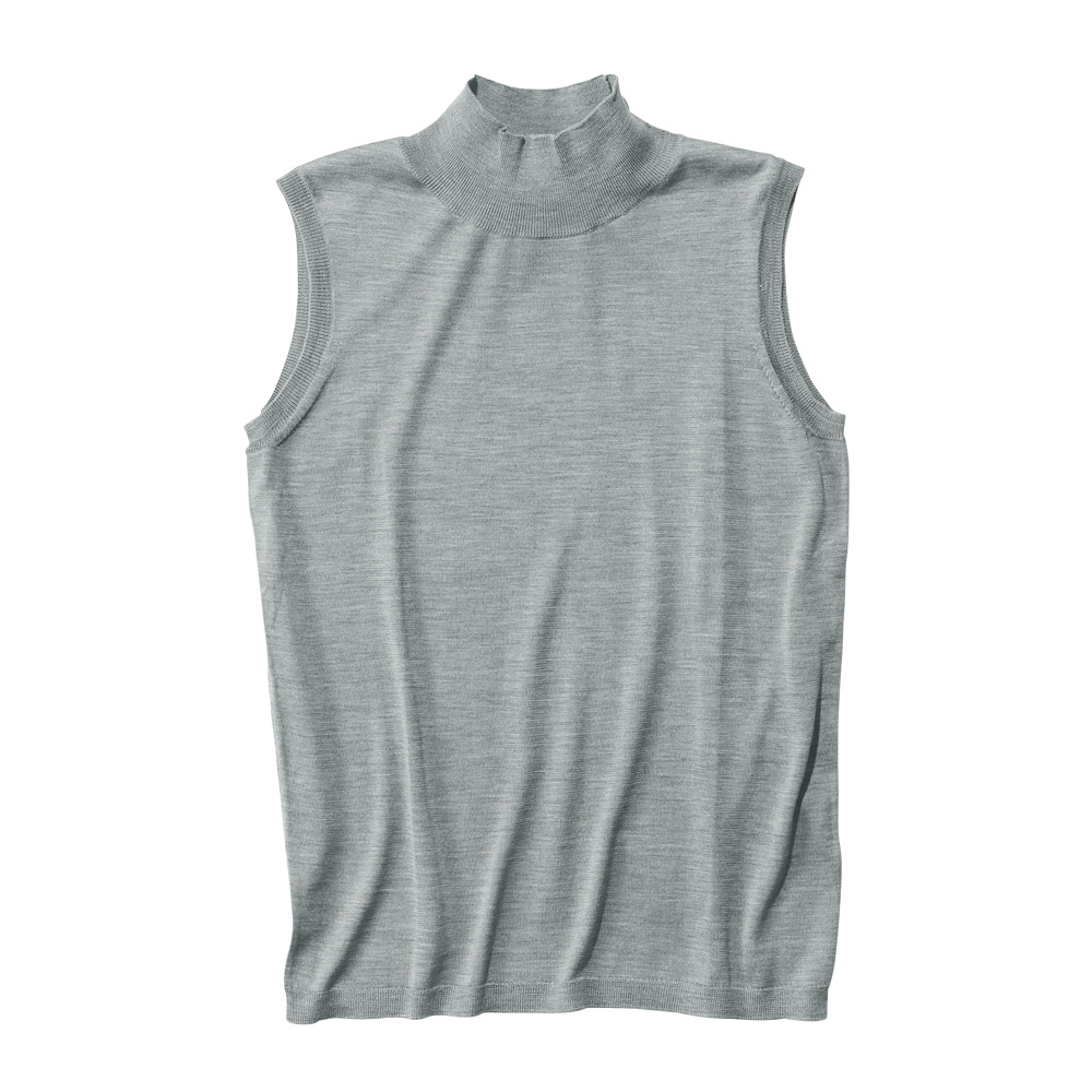 シルクニット ハイネック ノースリーブ プルオーバー ニットセーター ニット セーター A29201