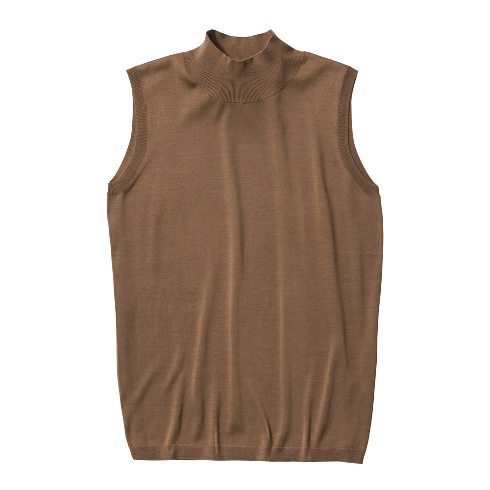 シルクニット ハイネック ノースリーブ プルオーバー ニットセーター ニット セーター A29201