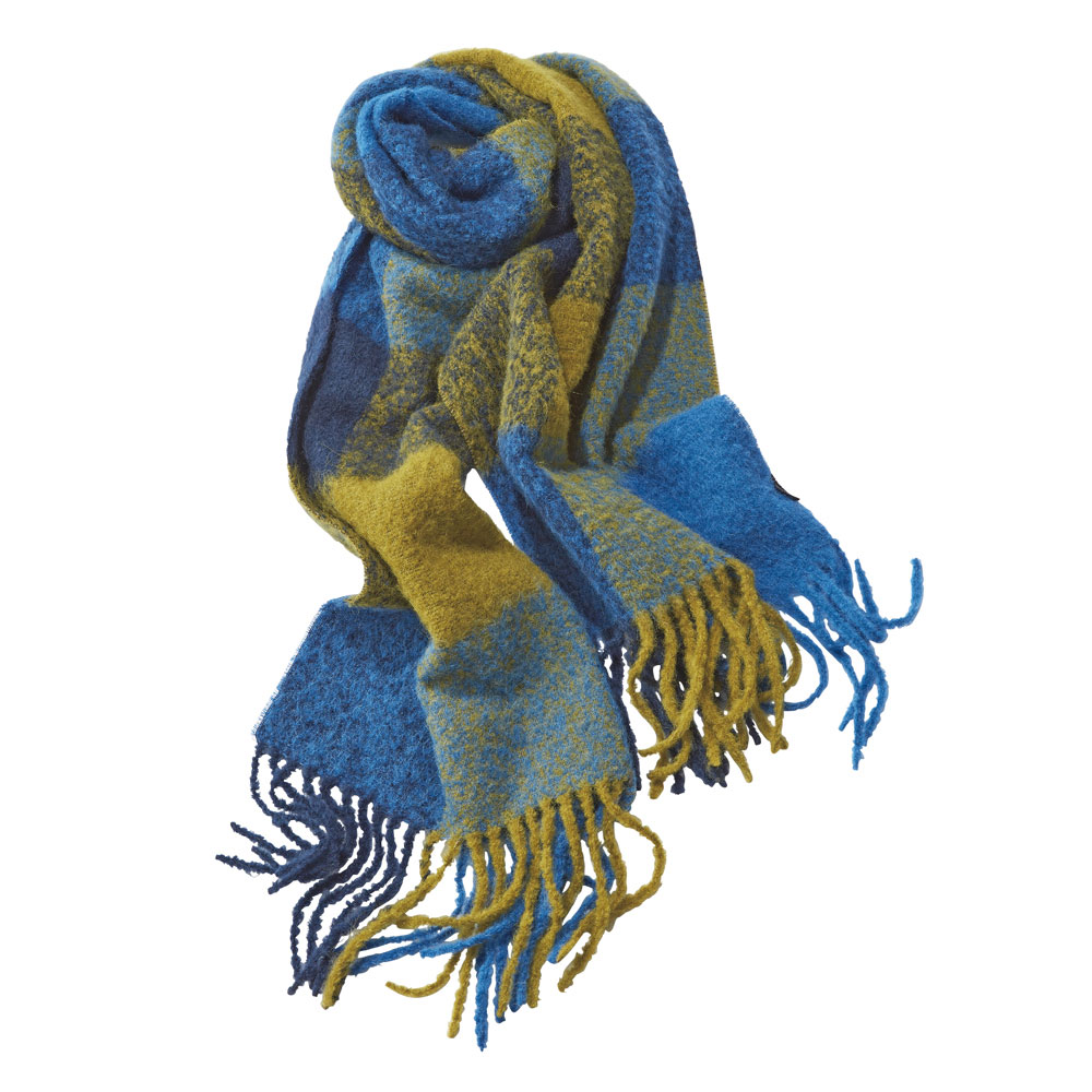 ペルー製アルパカ混 ブロックチェック マフラー マフラー スヌード ストール スカーフ A32501