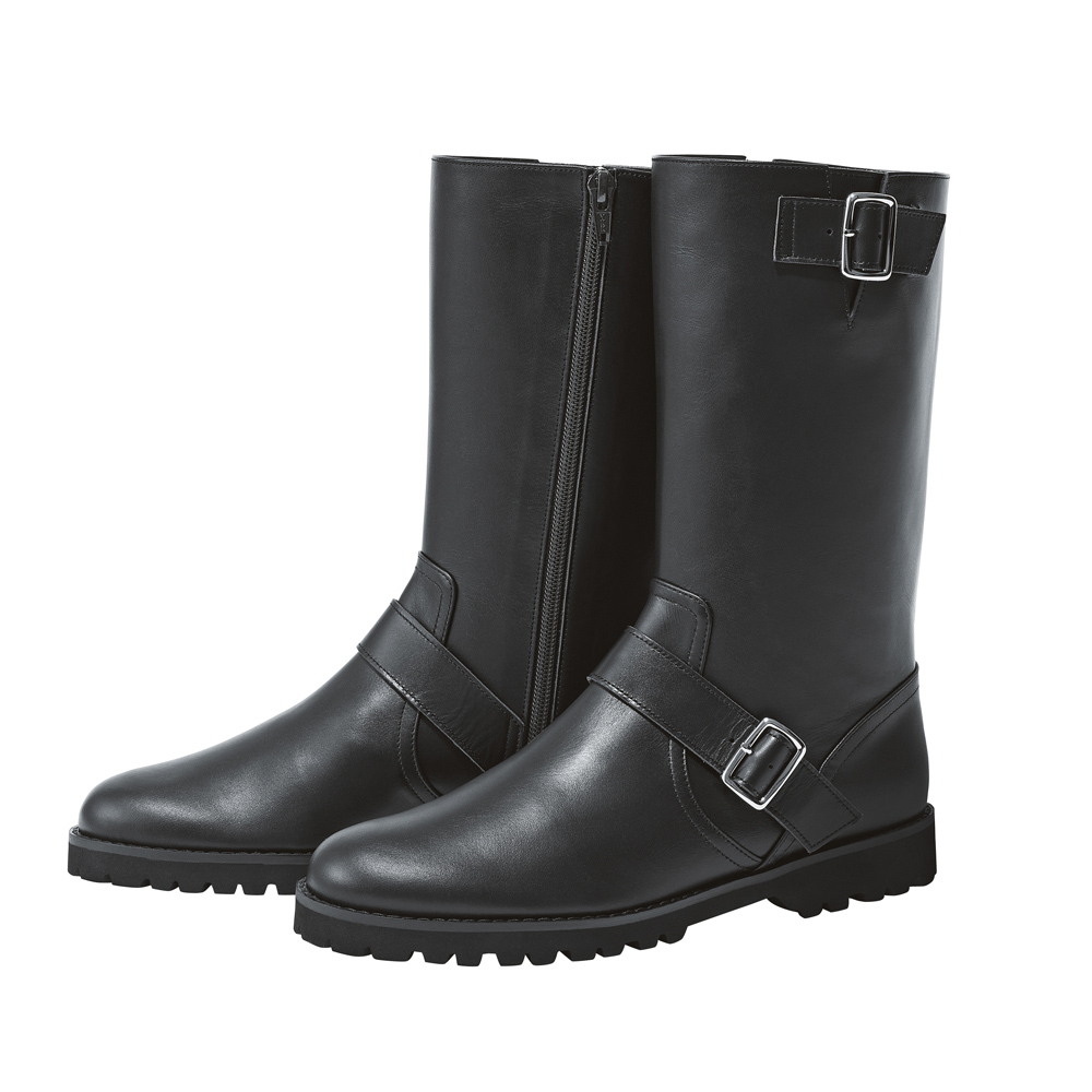 スムースレザー ミドル丈 エンジニアブーツ ロングブーツ ミドルブーツ ブーツ A32803