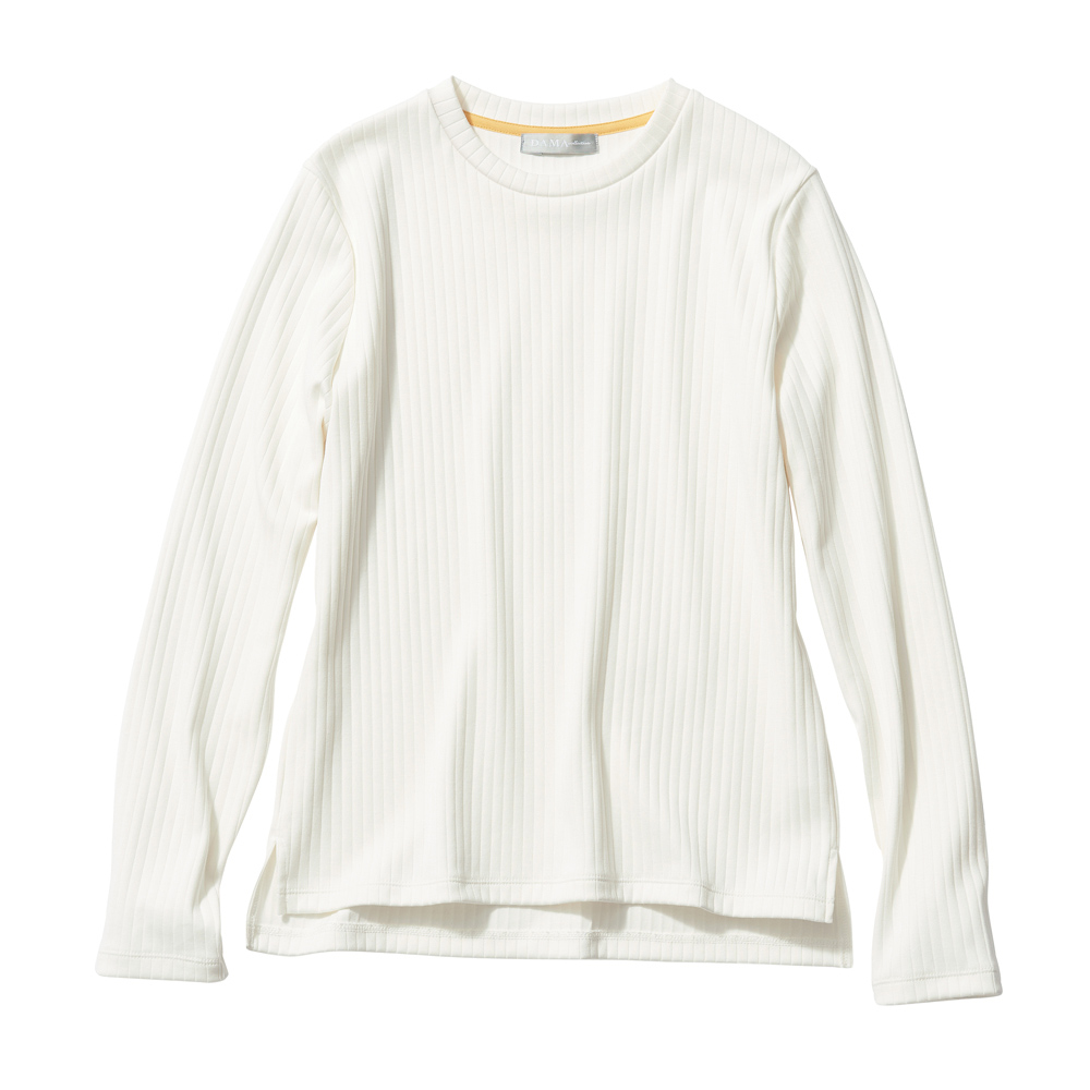 スビンギザコットン ワイドリブ 長袖Tシャツ プルオーバー シャツ ブラウス A35002