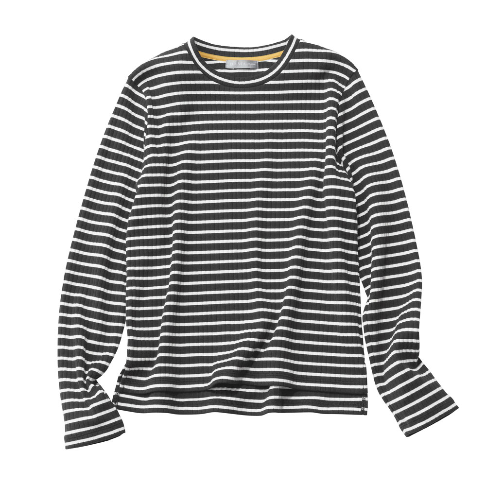 スビンギザコットン ワイドリブ 長袖Tシャツ プルオーバー シャツ ブラウス A35002